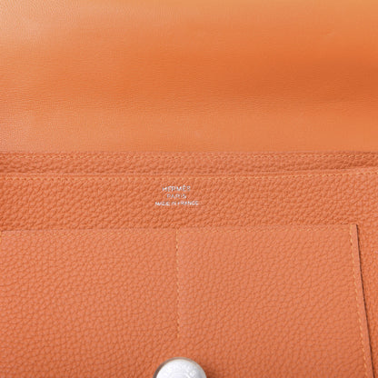 Hermes Togo Dogon Duo Wallet Orange 7 of 8