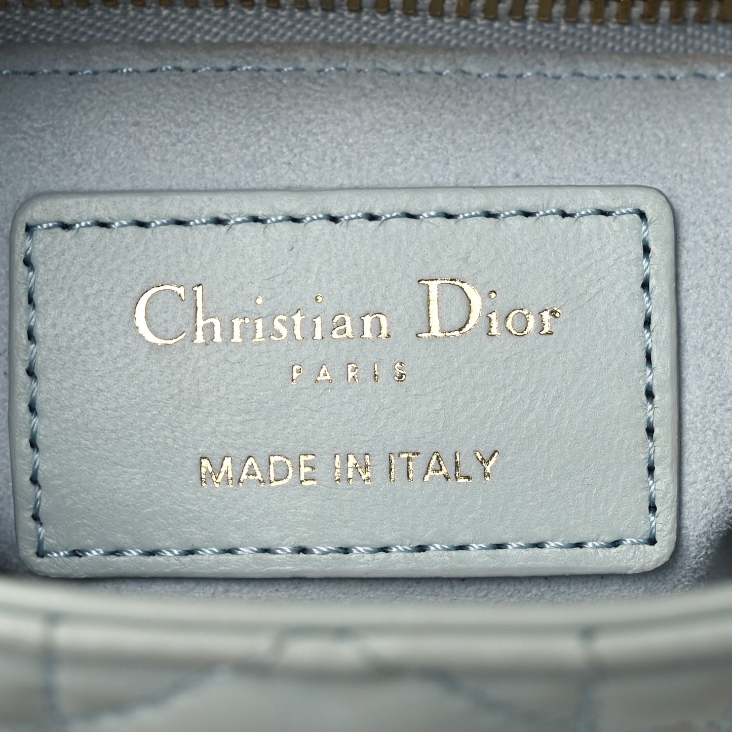 Lambskin Cannage Mini Lady Dior Blue