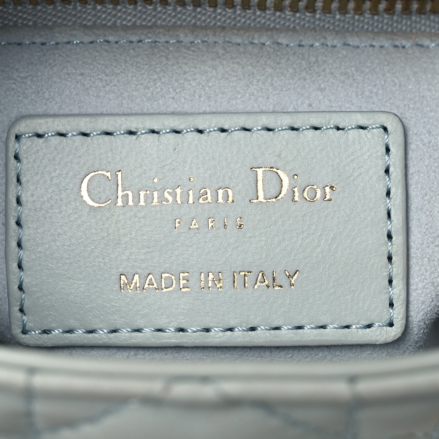 Christian Dior Lambskin Cannage Mini Lady Dior Blue 6 of 14