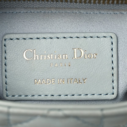 Christian Dior Lambskin Cannage Mini Lady Dior Blue 6 of 14