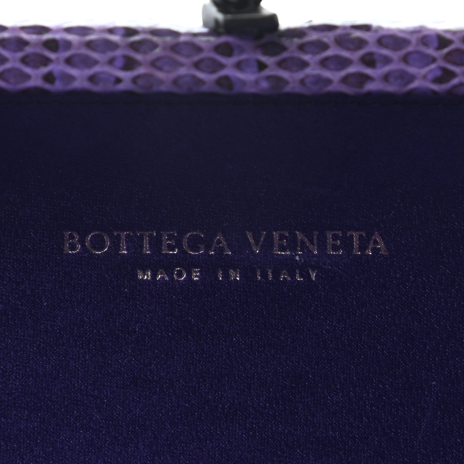 Bottega Veneta Satin Intreccio Impero Ayers Stretch Knot Clutch Purple 6 of 6