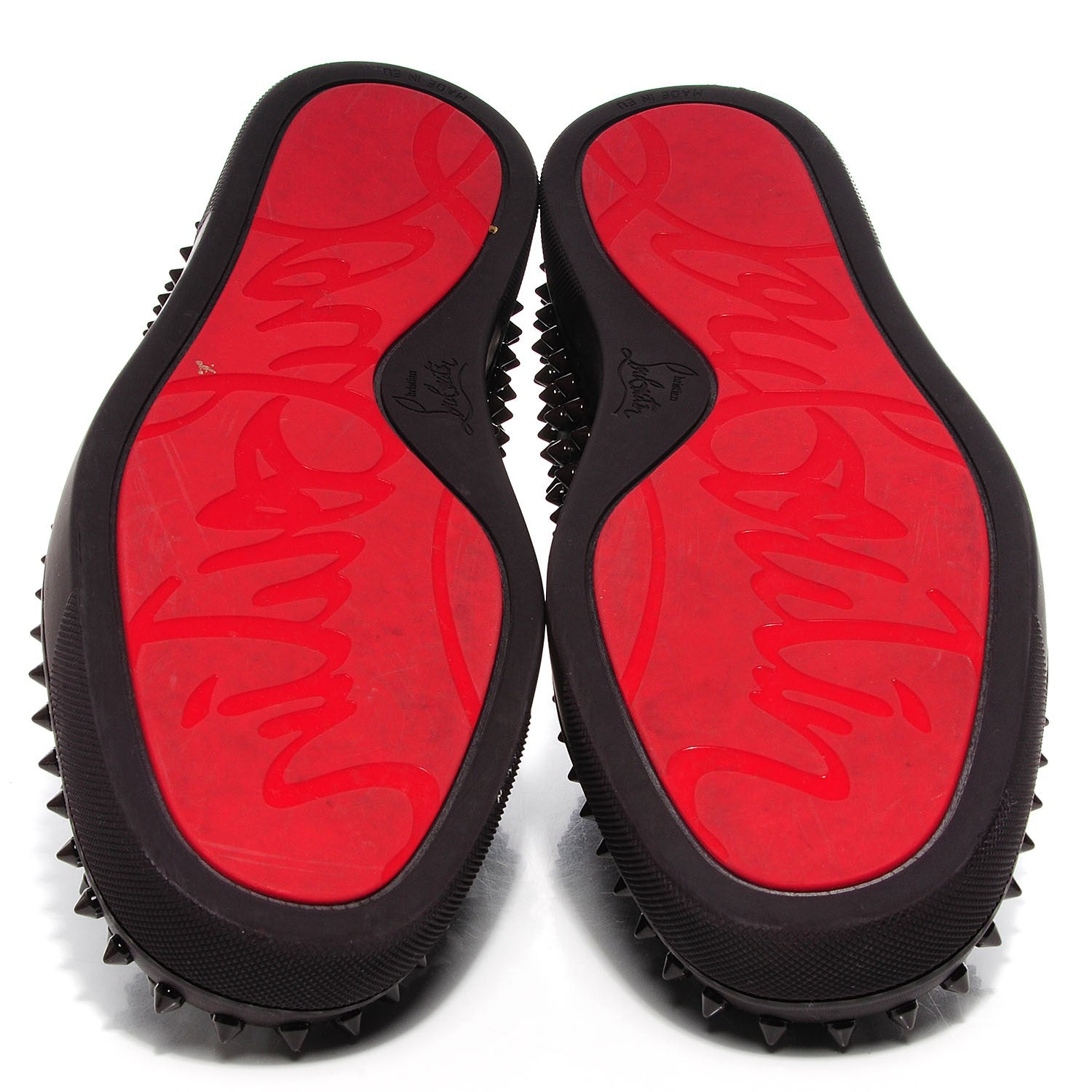 Christian Louboutin Mens Calfskin Spikes Roller Boat Flat 45 Cramoisi 5 of 7