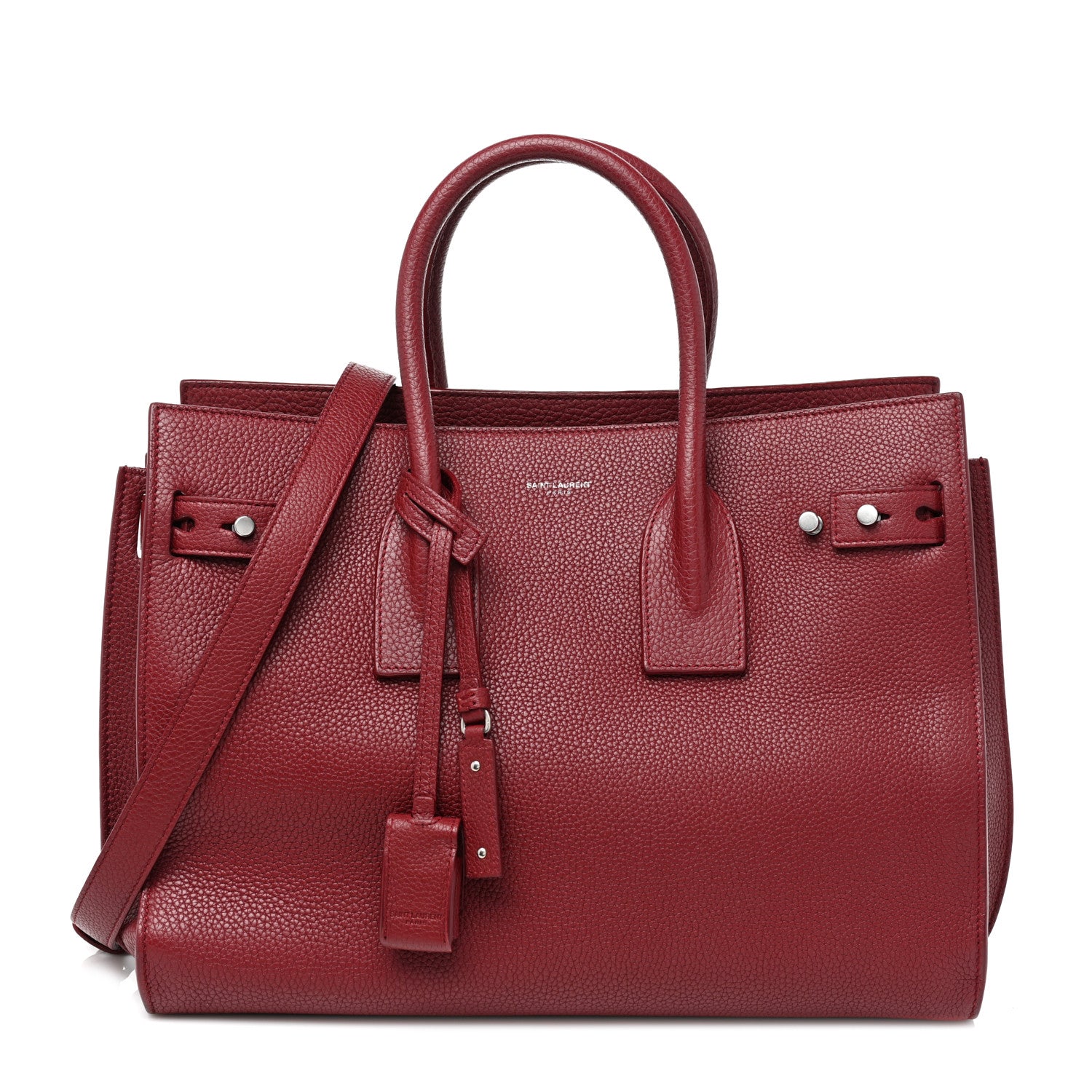 Saint Laurent Grained Calfskin Small Supple Sac De Jour Dark Pallisandre 1 of 9