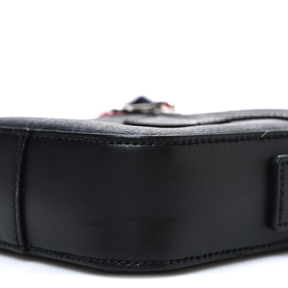 Gucci GG Supreme Monogram Appia Calfskin Web Small Camera Messenger Bag Black Grey 10 of 10