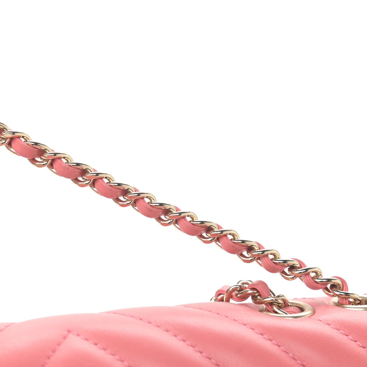 Chanel Calfskin Chevron Quilted Small Statement Flap Pink 13 of 15