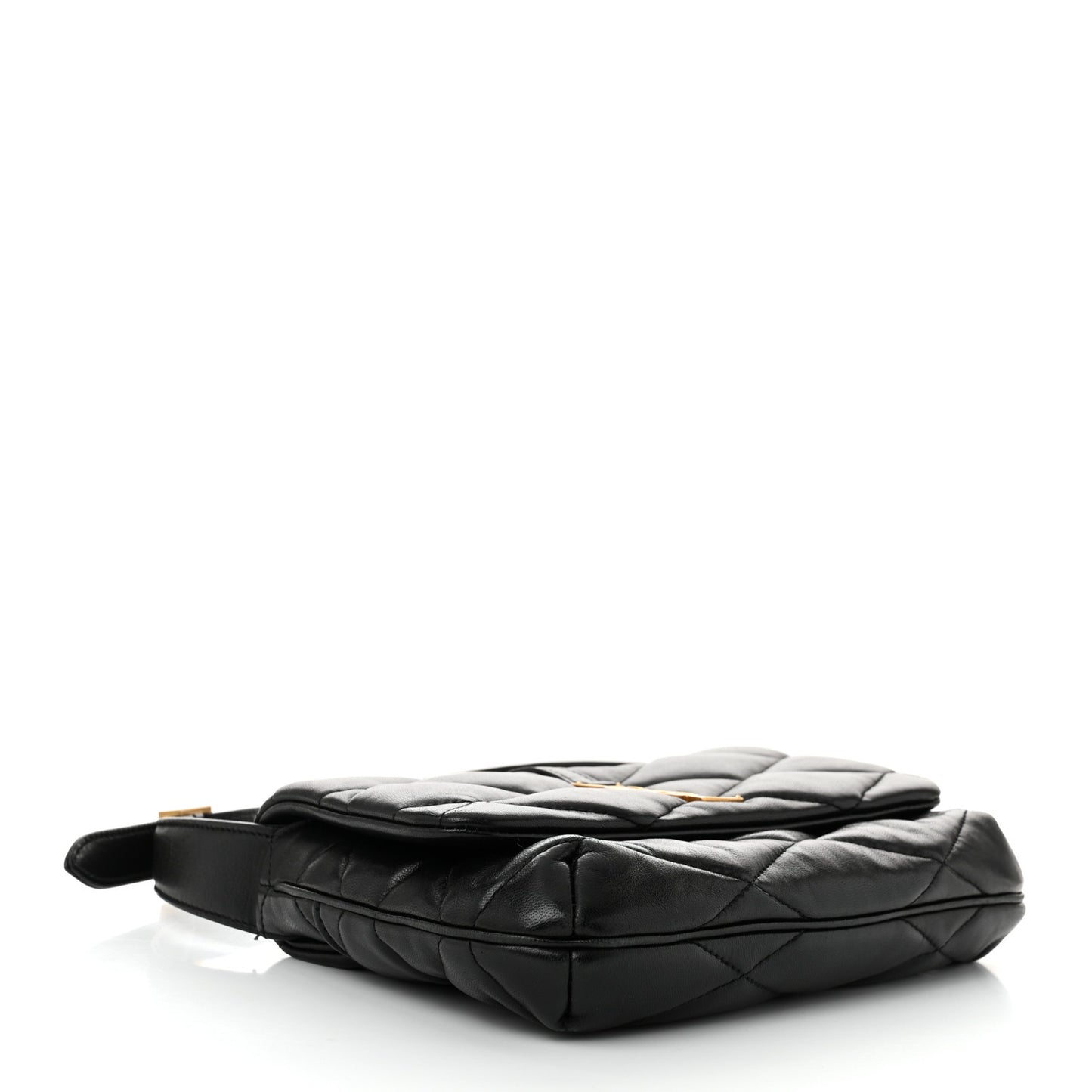 Lambskin Quilted Le 57 Diamond Shoulder Bag Black