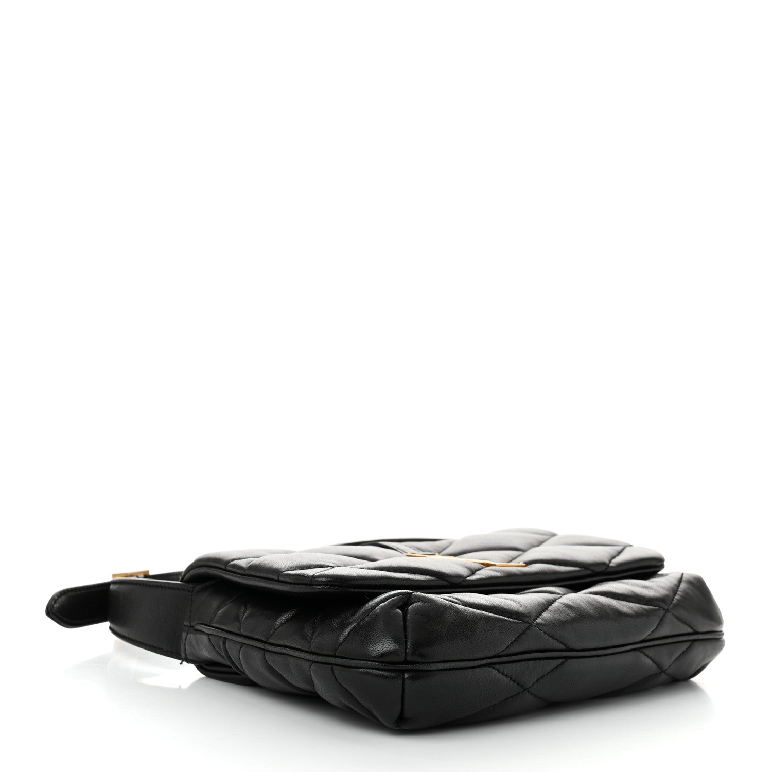 Saint Laurent Lambskin Quilted Le 57 Diamond Shoulder Bag Black 4 of 12