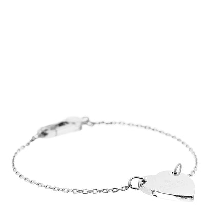 Gucci Sterling Silver Trademark Heart Bracelet 1 of 6