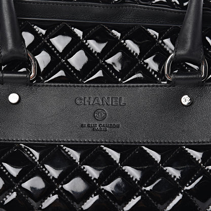 Chanel Patent Quilted Travel Bag Black 12 of 16