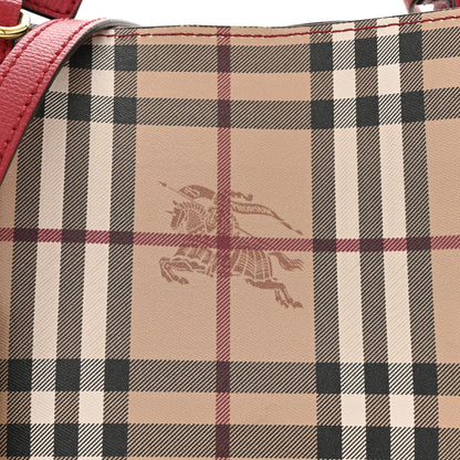 Burberry Haymarket Check Colours Small Lorne Bucket Crossbody Poppy Red 8 of 12