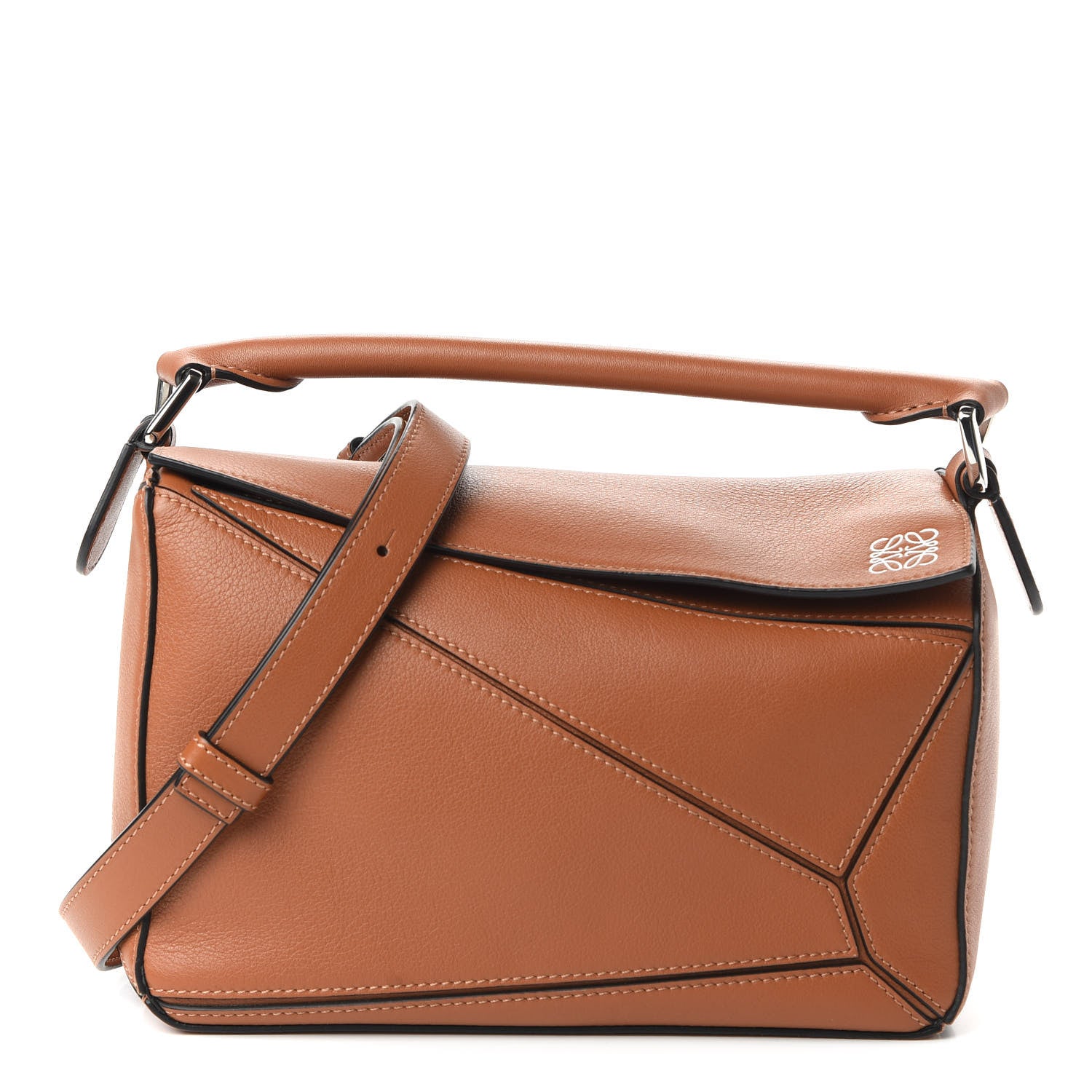 Loewe Calfskin Small Puzzle Bag Tan 1 of 9