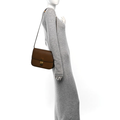 Celine Box Calfskin Medium Classic Box Flap Bag Camel 2 of 14
