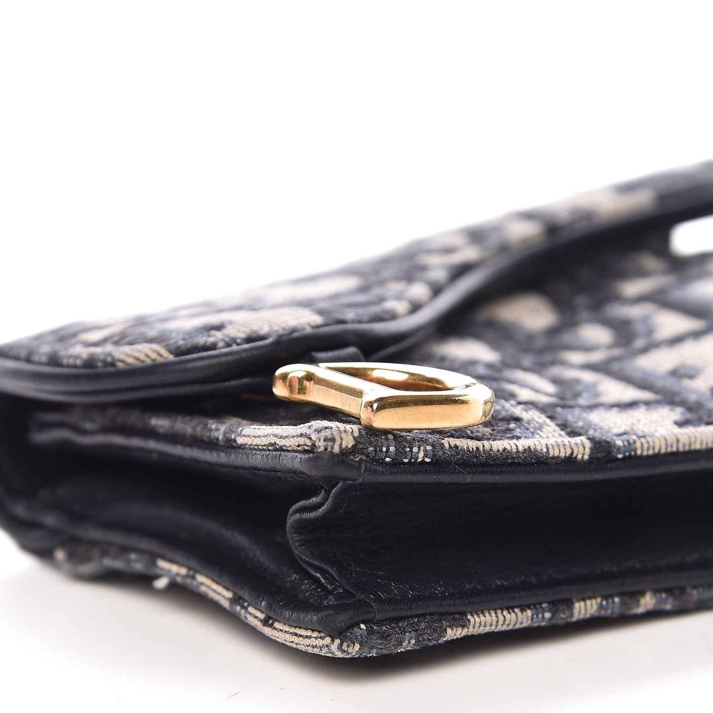 Oblique Saddle Card Holder Blue