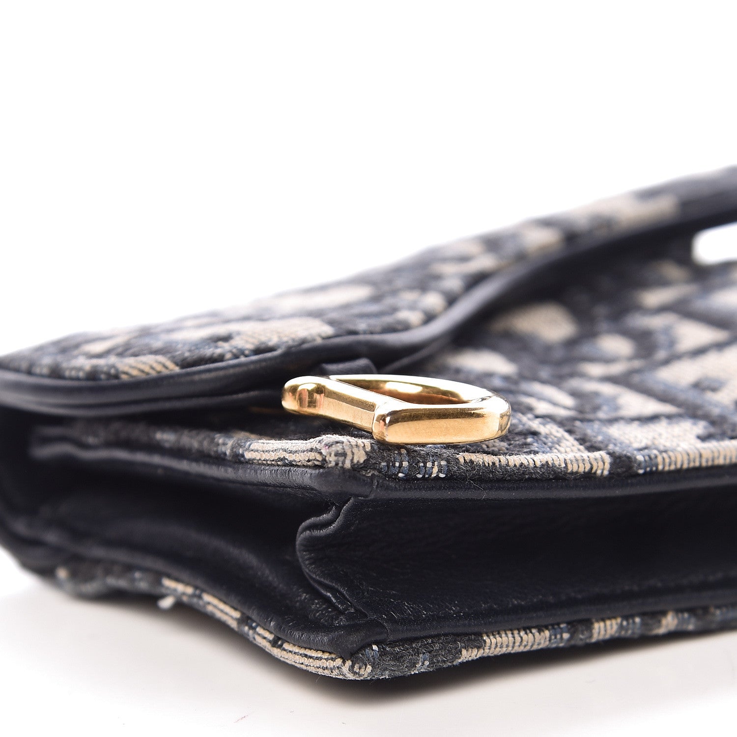 Christian Dior Oblique Saddle Card Holder Blue 8 of 11