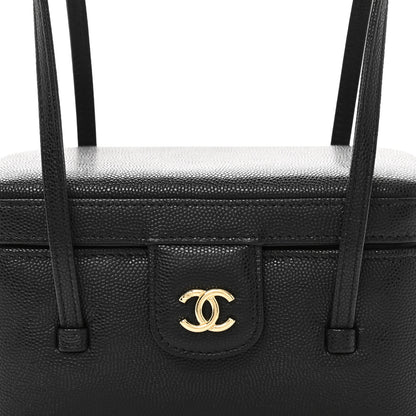 Chanel Shiny Caviar Preppy Coco Long Vanity With Strap Black 8 of 12