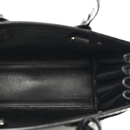 Saint Laurent Calfskin Crocodile Embossed Nano Sac De Jour Black 6 of 10