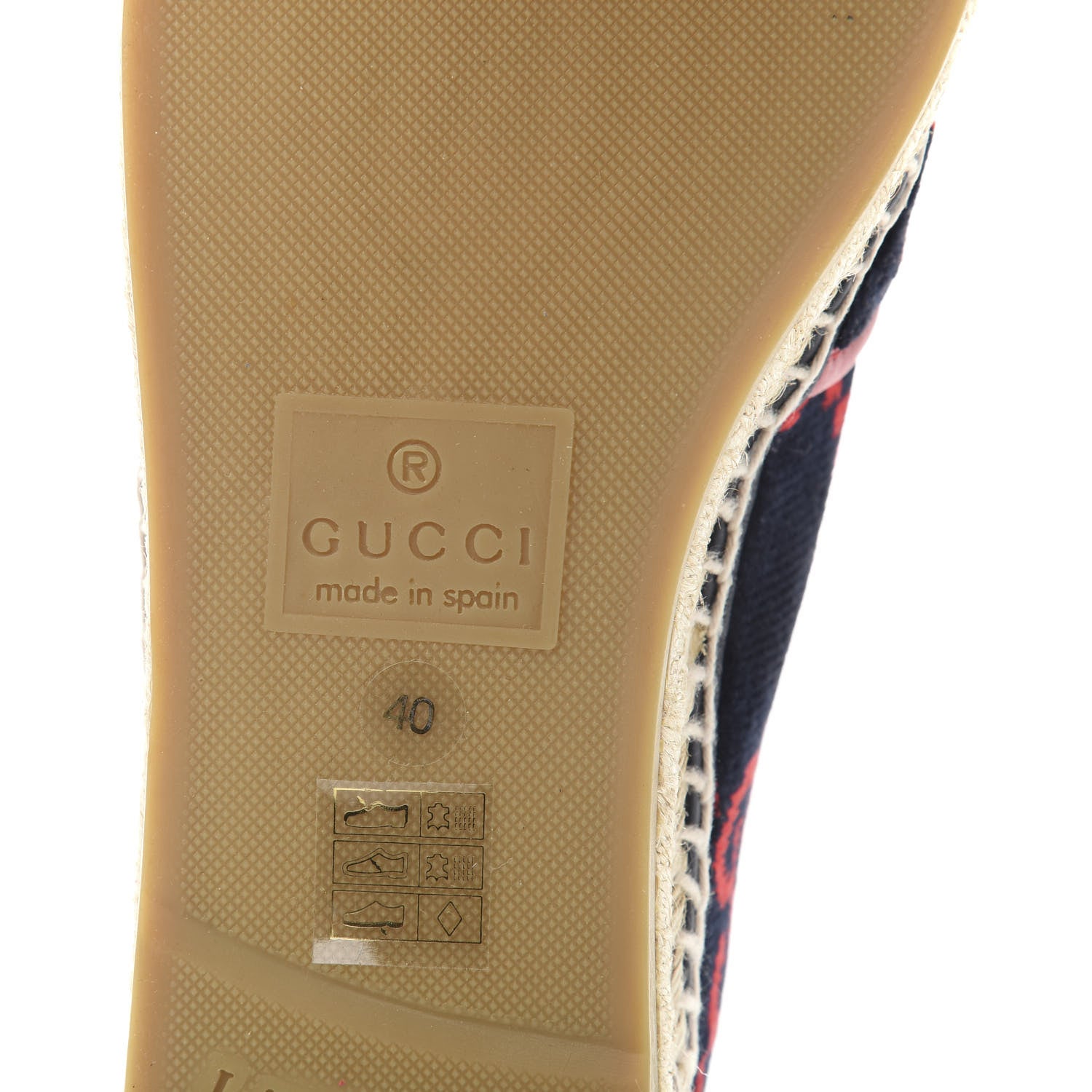 Gucci Terry Cloth GG Monogram Espadrilles 40 Blue Red 7 of 9
