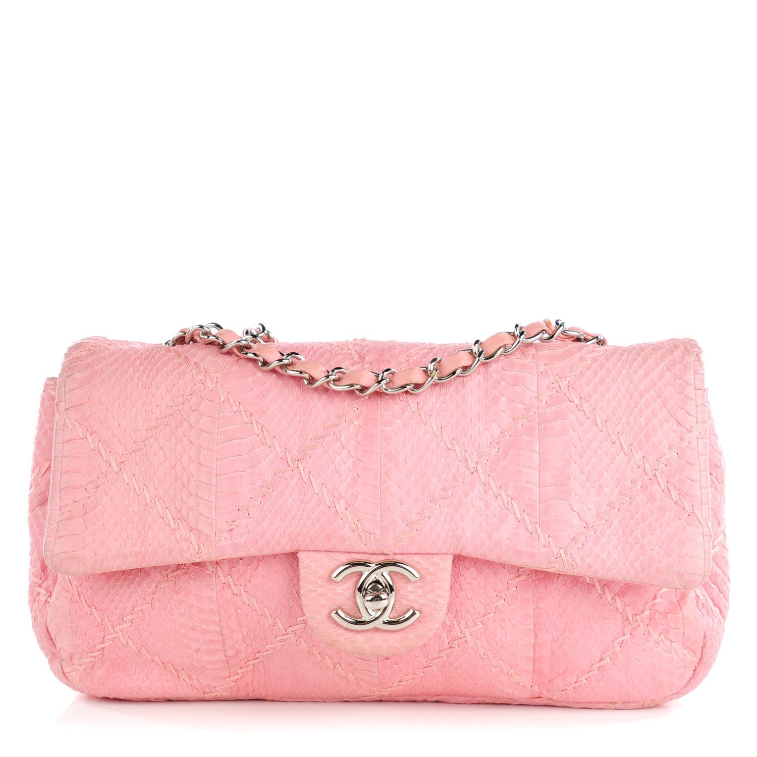 Chanel Snakeskin Ultimate Stitch Flap Pink 1 of 8