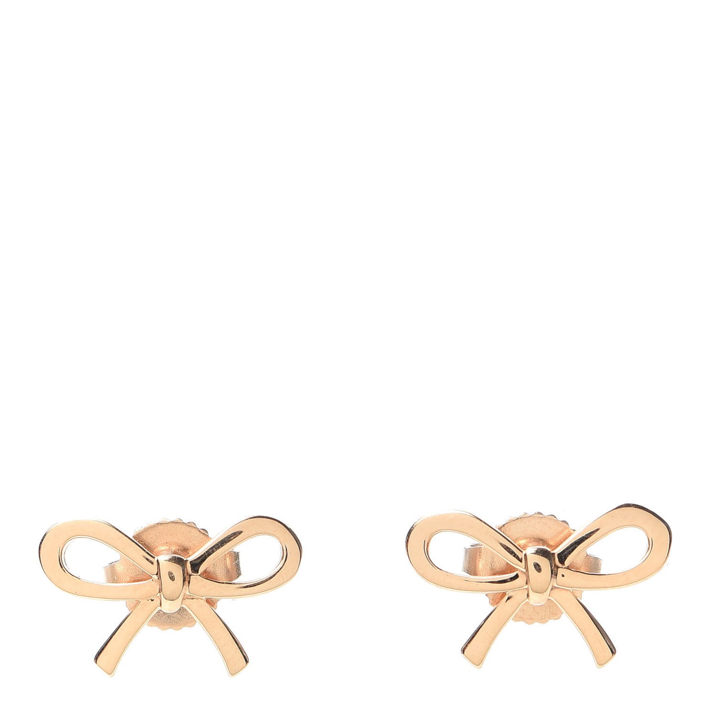 18K Yellow Gold Bow Earrings