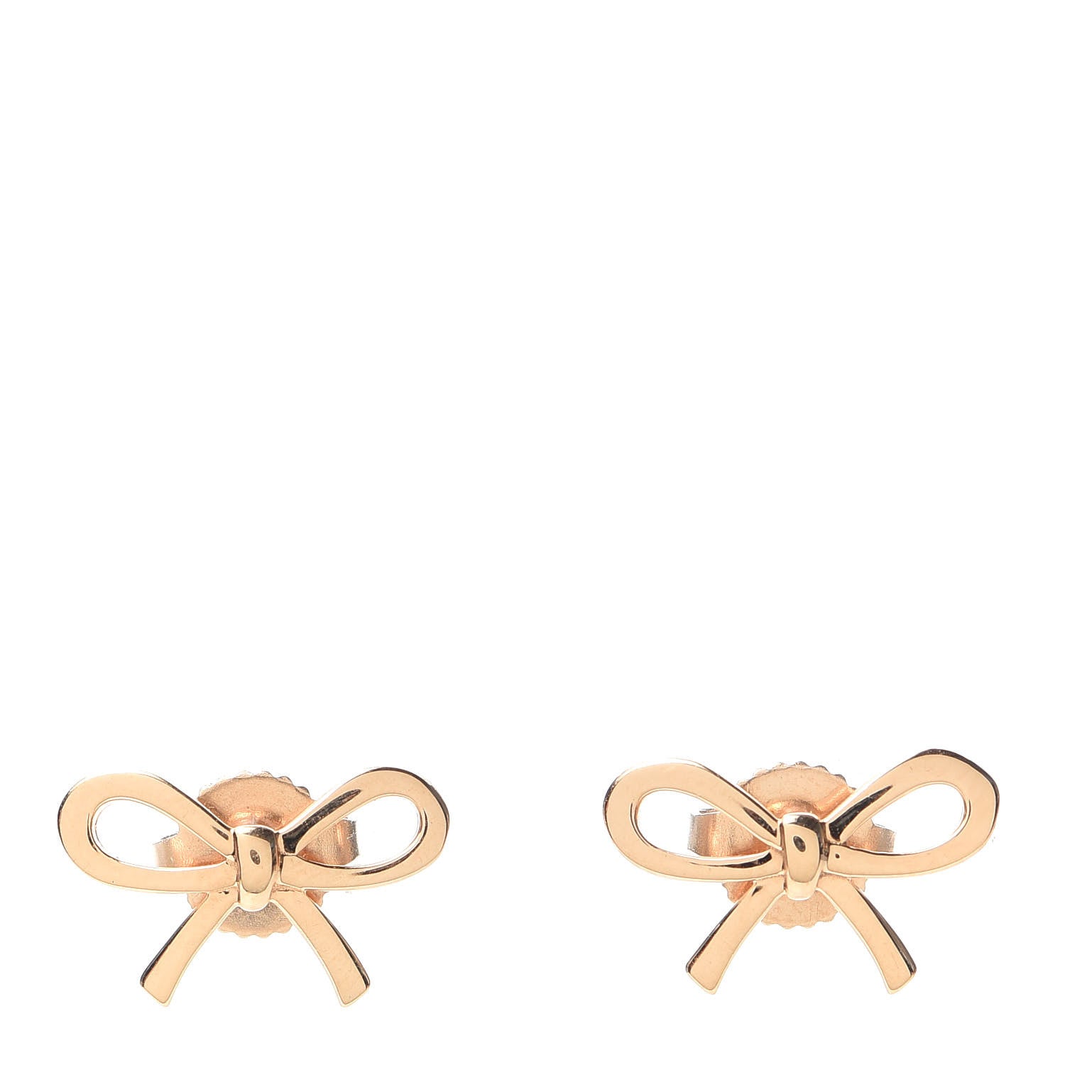 Tiffany 18K Yellow Gold Bow Earrings 1 of 5