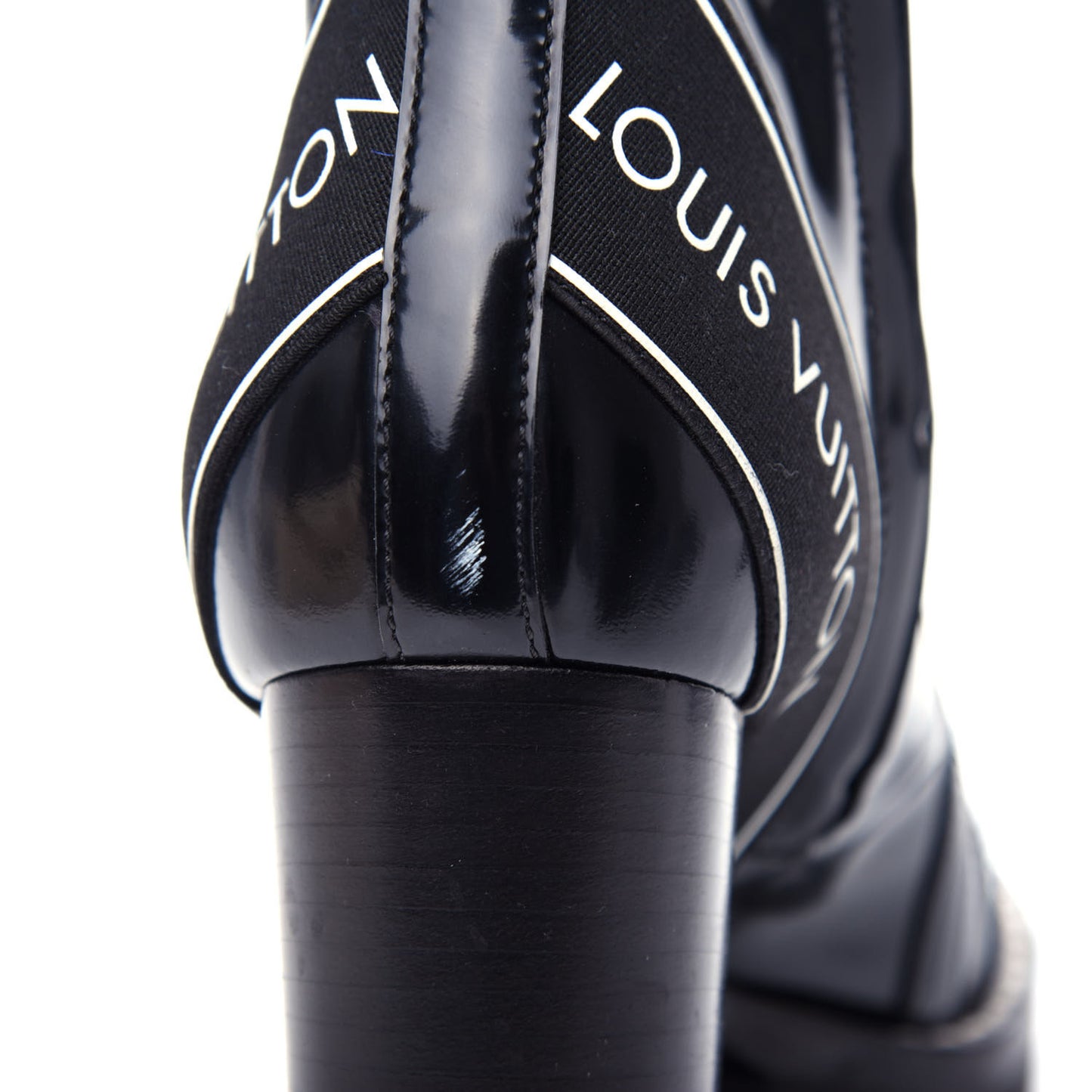 Glazed Calfskin Star Trail Ankle Boots 37 Black