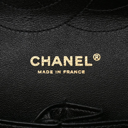 Chanel Lambskin Chevron Quilted Jumbo Double Flap Black 8 of 12