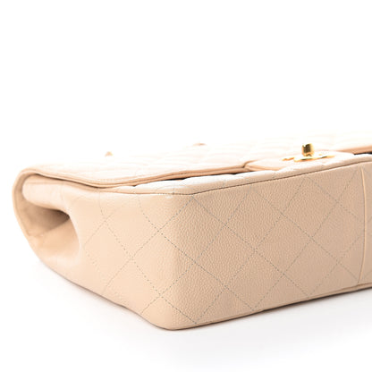 Chanel Caviar Quilted Jumbo Single Flap Beige Clair 7 of 8