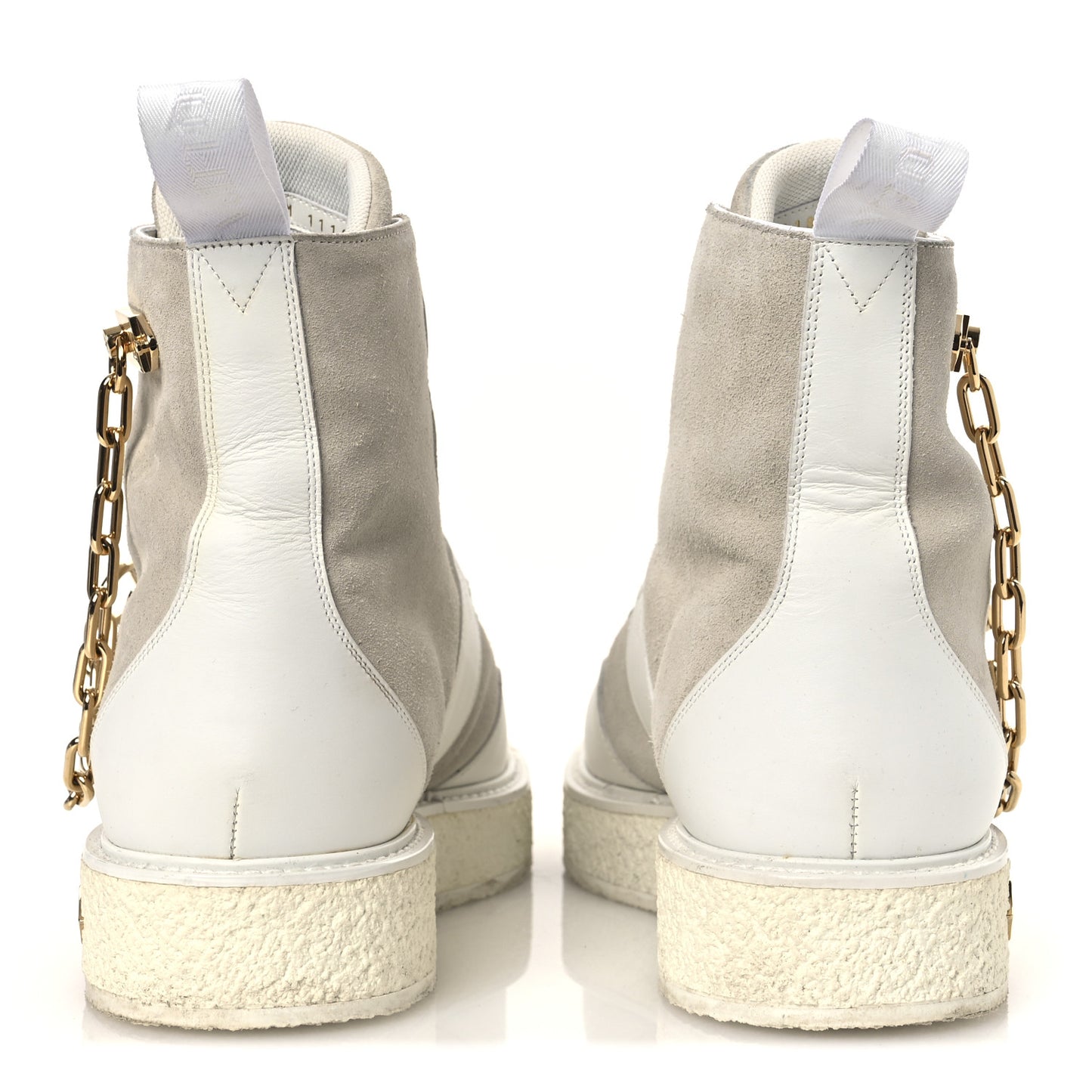 Calfskin Suede Mens Creeper Ankle Boots 9 White