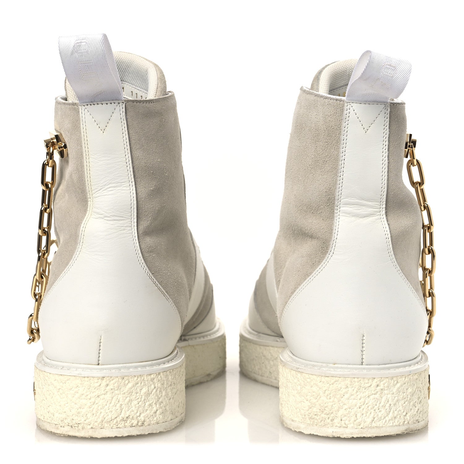 Louis Vuitton Calfskin Suede Mens Creeper Ankle Boots 9 White 6 of 15