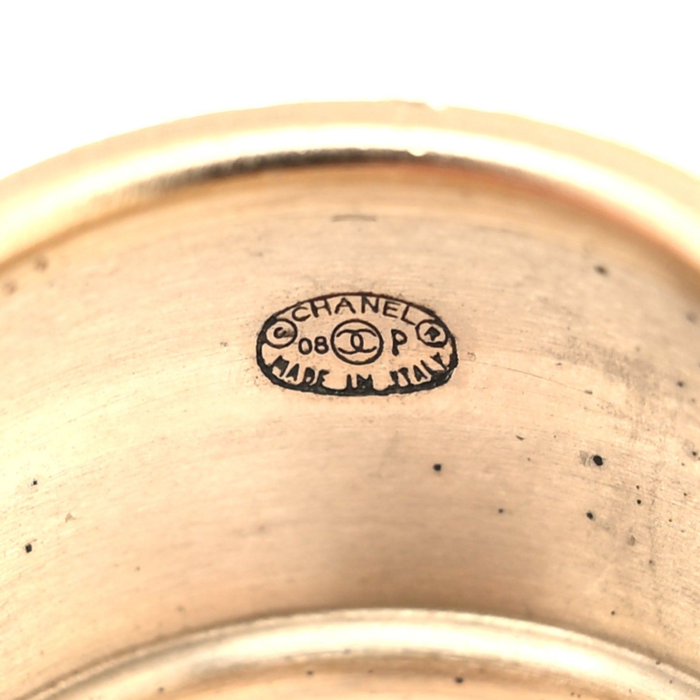 Crystal CC Wide Ring 50 5.5 Gold