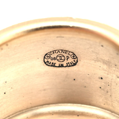 Chanel Crystal CC Wide Ring 50 5.5 Gold 4 of 4