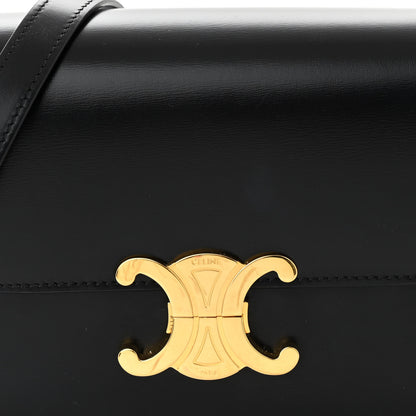 Celine Shiny Calfskin Medium Triomphe Black 8 of 12