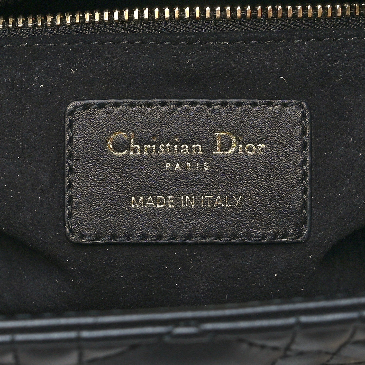 Christian Dior Lambskin Cannage Medium Lady Dior Black 6 of 10