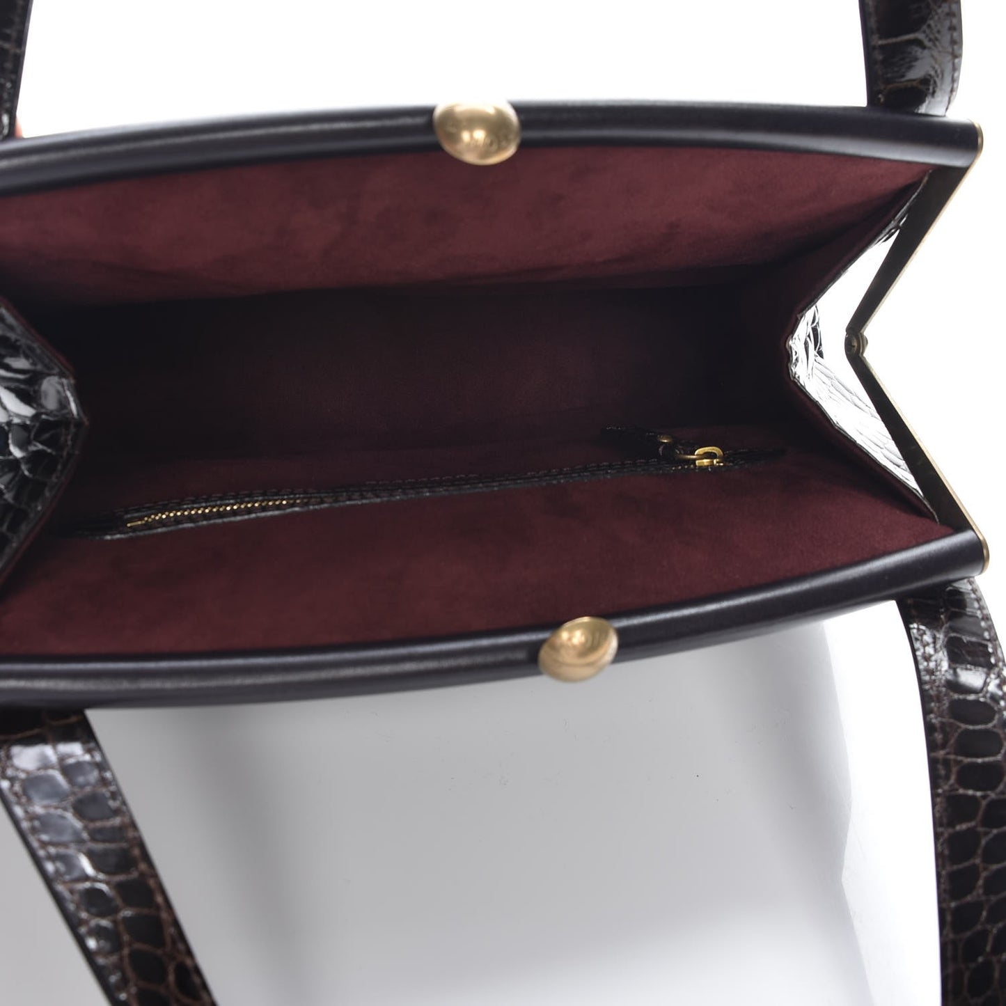 Monogram Vienna Alligator Sac Fermoir GM Aubergine