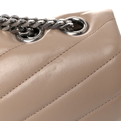 Saint Laurent Calfskin Y Quilted Monogram Medium Loulou Chain Satchel Dark Beige 14 of 15