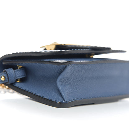 Burberry Soft Grain Calfskin Mini Phone Bag Steel Blue 7 of 9