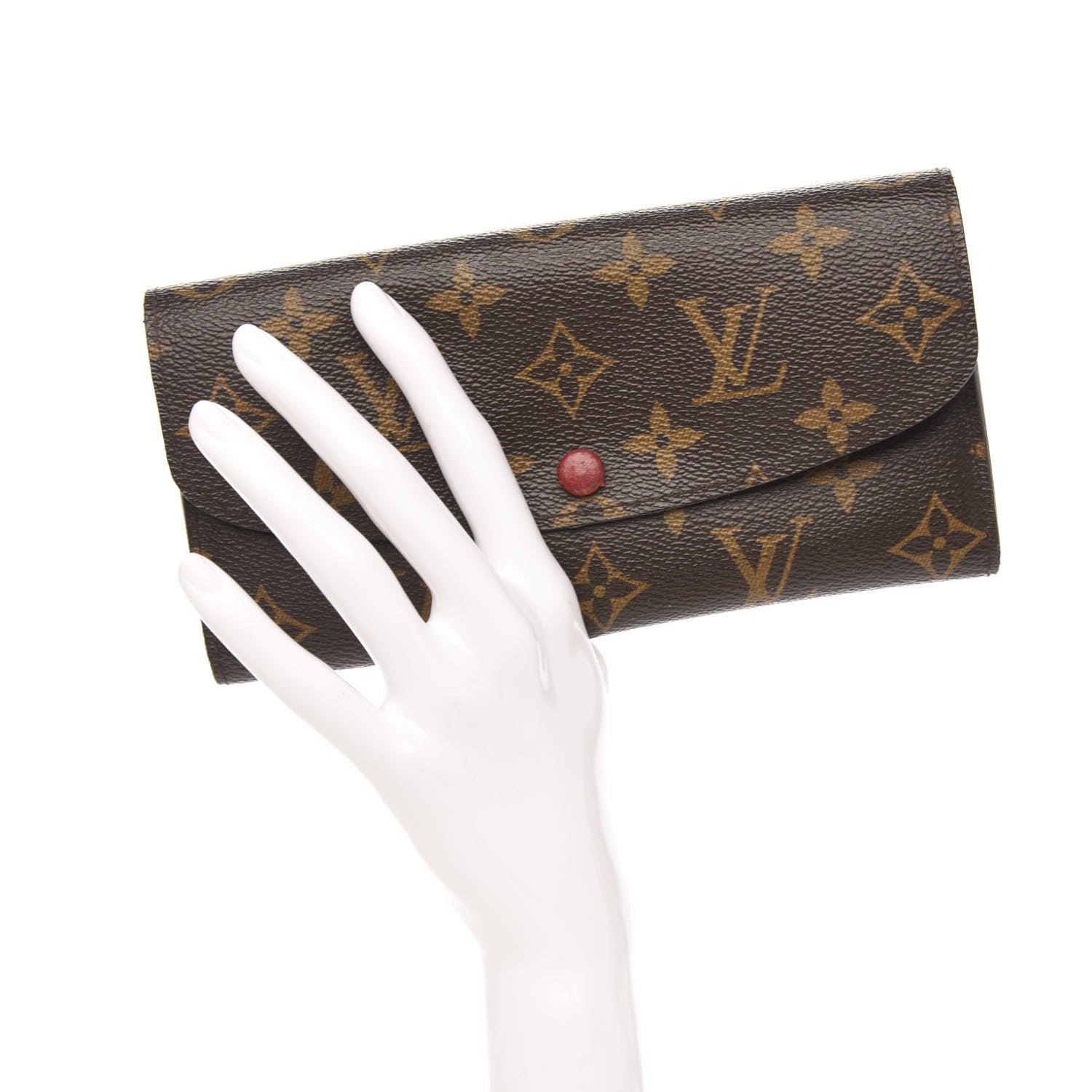 Louis Vuitton Monogram Emilie Wallet Red 2 of 12