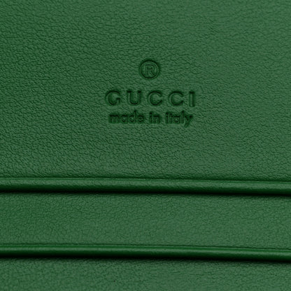 Gucci Calfskin GG Matelasse Card Case Wallet Spring Green 6 of 8