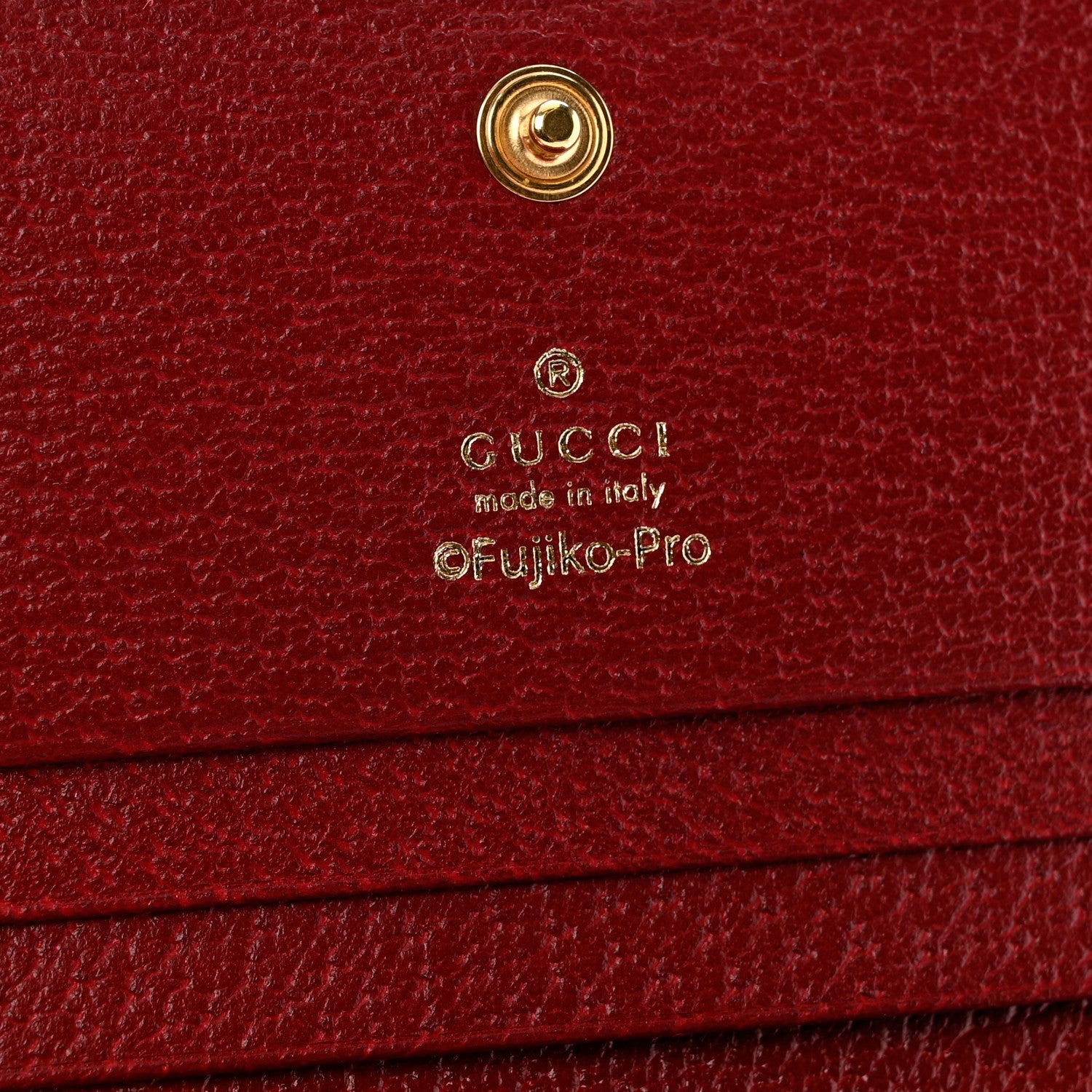 Gucci X DORAEMON Mini Vintage GG Supreme Monogram Card Case Wallet Beige Cherry Red 6 of 8
