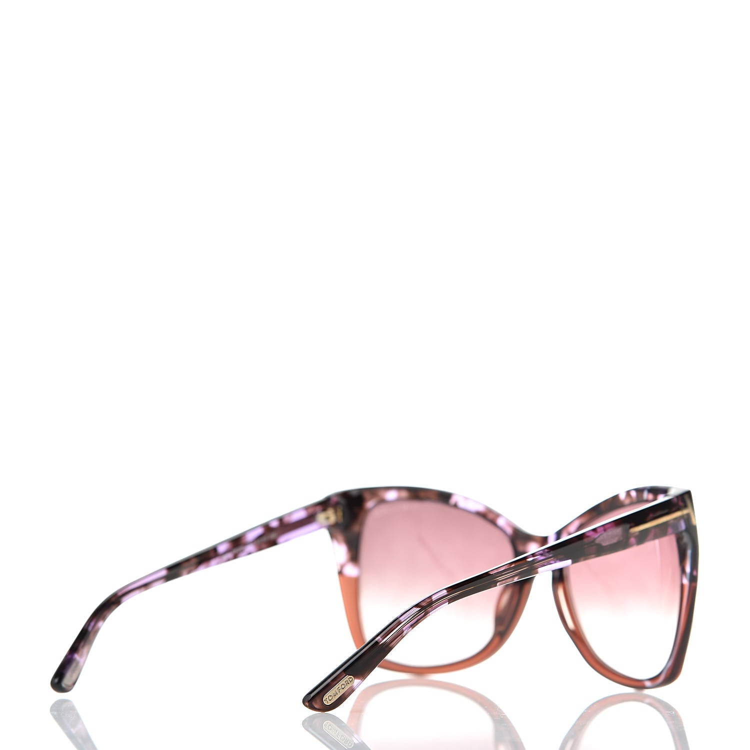 Tom Ford Carli Oversize Square Cateye Sunglasses TF295 Purple 4 of 8