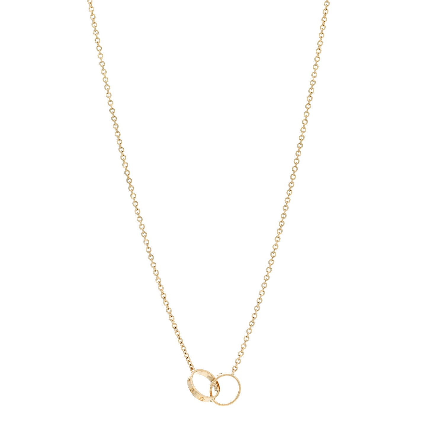 18K Yellow Gold Interlocking LOVE Necklace