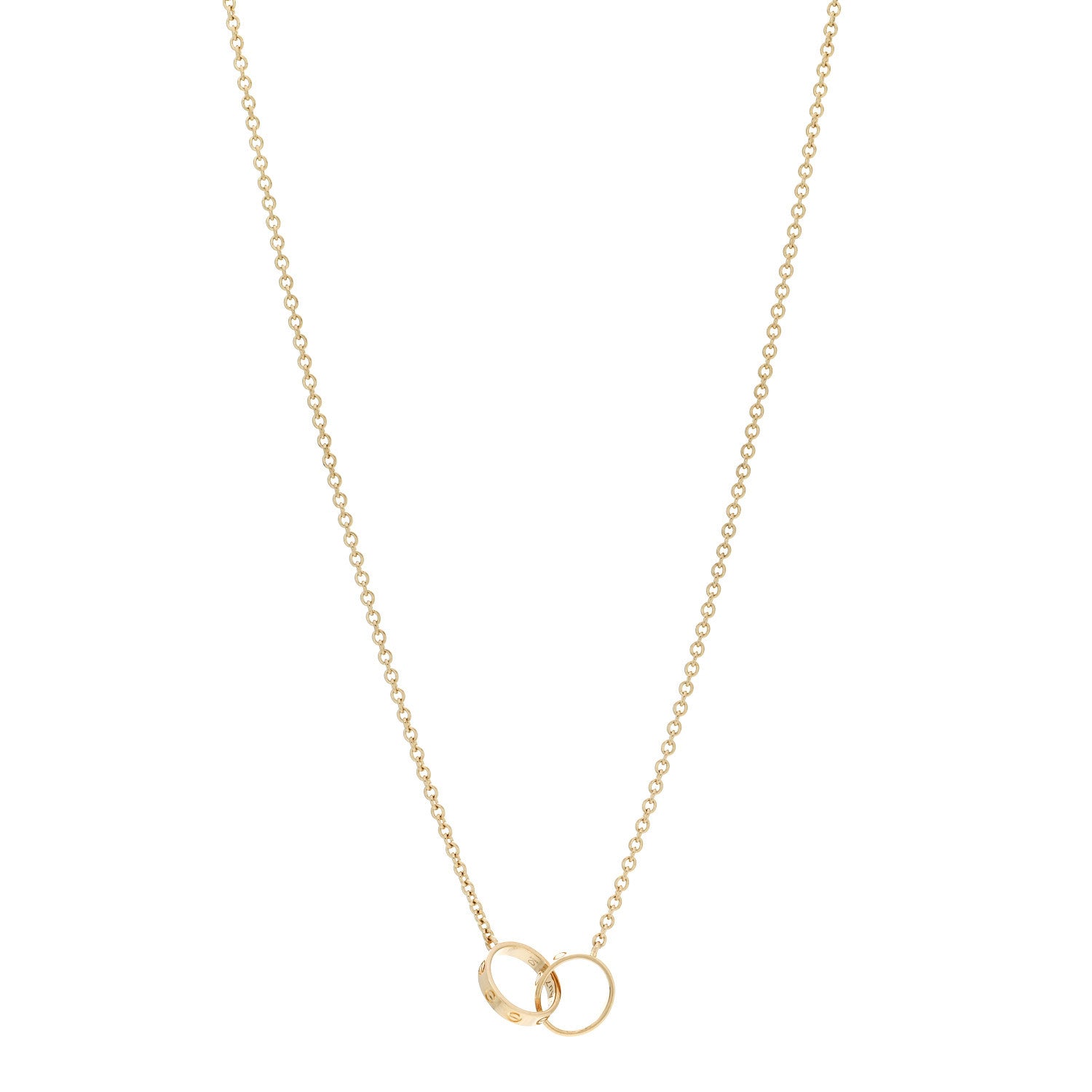 Cartier 18K Yellow Gold Interlocking LOVE Necklace 1 of 6