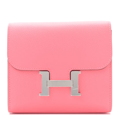 Hermes Evercolor Constance Short Wallet Rose Azalee 1 of 6