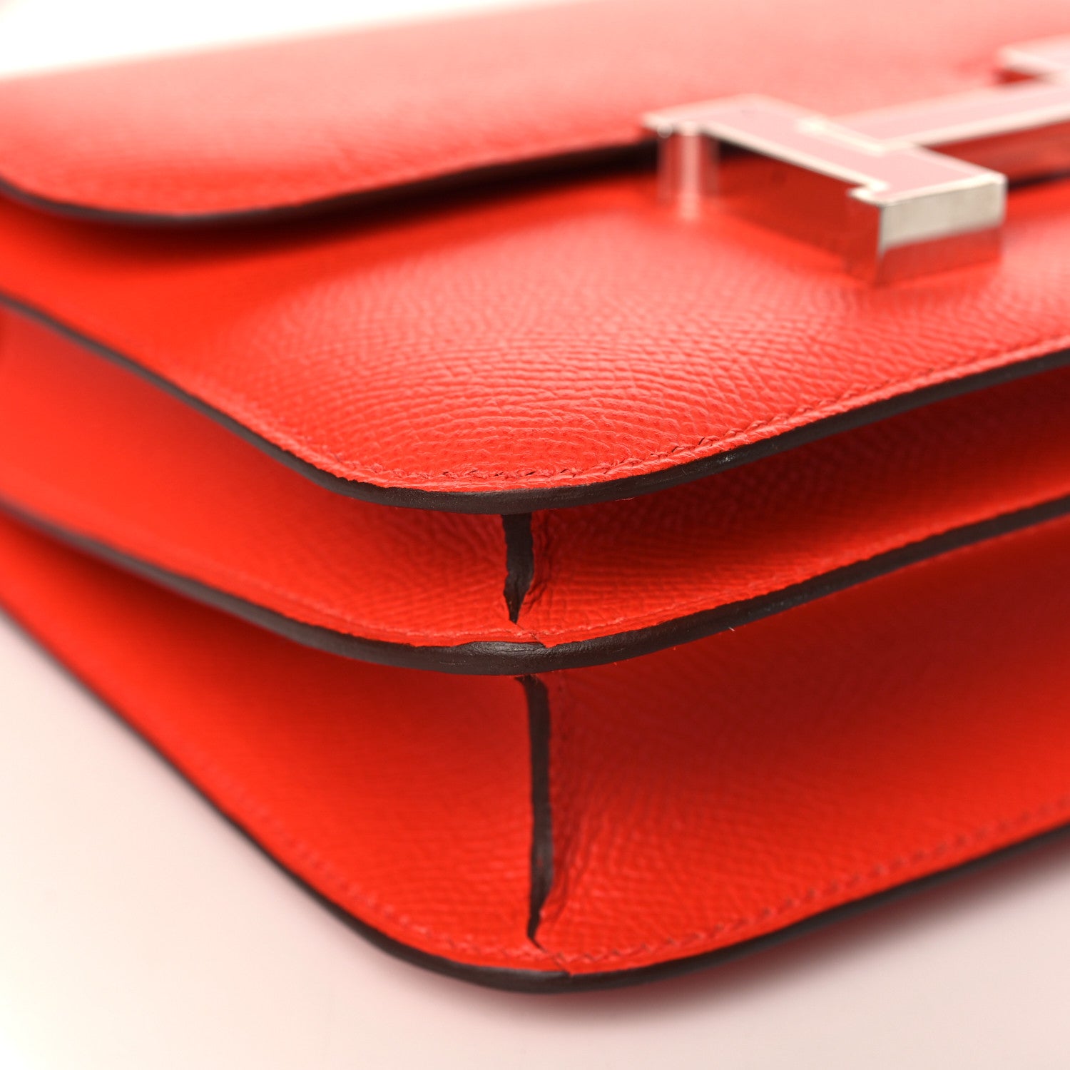 Hermes Epsom Enamel Constance 18 Capucine Sanguine 8 of 10