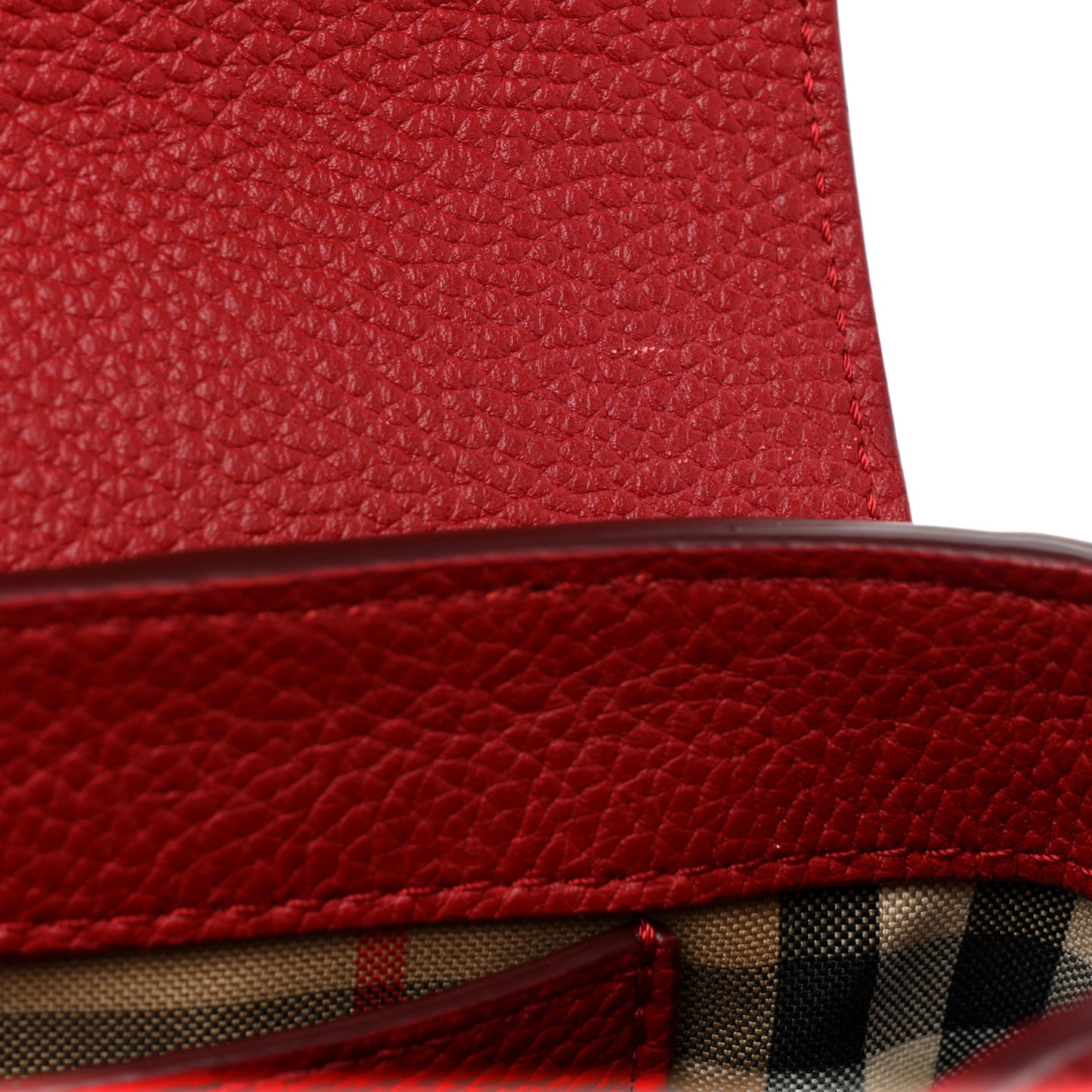 Calfskin Vintage Check Note Crossbody Bag Carmine Red