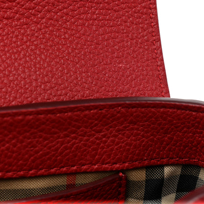 Burberry Calfskin Vintage Check Note Crossbody Bag Carmine Red 9 of 17