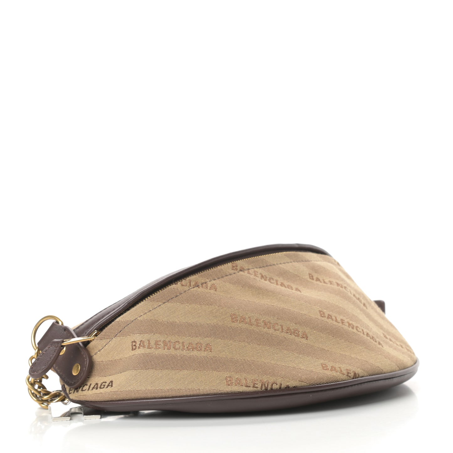 Canvas Jacquard Diagonal Allover Logo XS Souvenir Belt Bag Beige