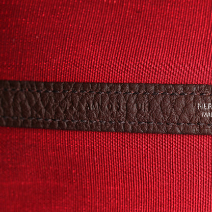 Hermes Toile Militaire Vache Country Garden Party 30 TPM Bubblegum Rouge Sellier 7 of 10