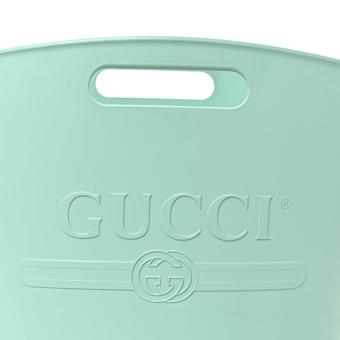 Rubber Oversized Logo Tote Teal