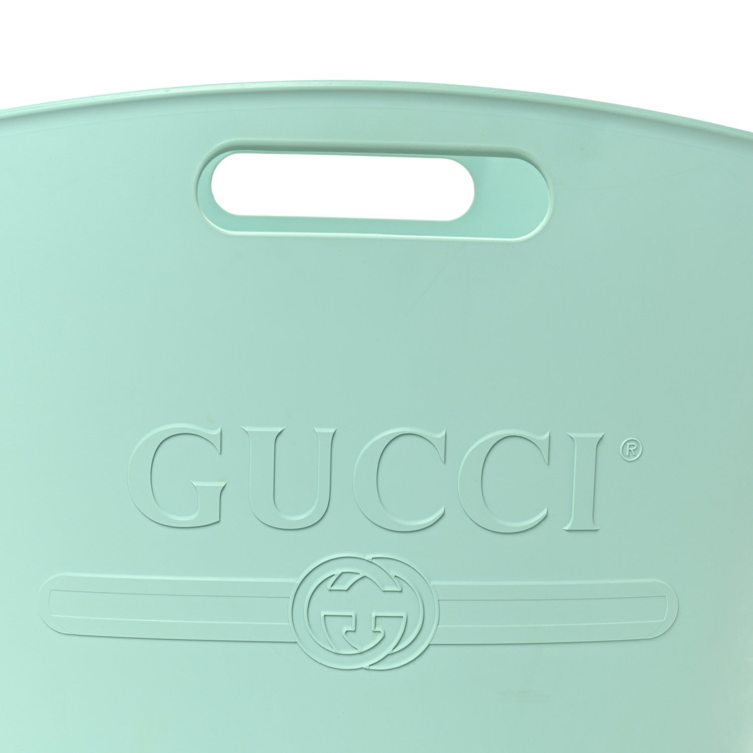 Gucci Rubber Oversized Logo Tote Teal 6 of 8